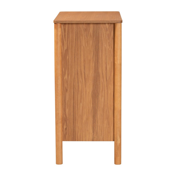 Baxton Studio Baxton Jenn Japandi 4-Drawer Chest - Distressed Rattan, Soft-Close Drawers, Modern Storage Solution MG9006-5703R Rattan/NTOak1203-4D-Chest