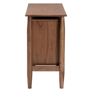 Baxton Studio Baxton Studio Alyssa Japandi 6-Drawer Dresser - Walnut Brown Wood with Woven Rattan Accents SW8000-86D6D-Walnut-Dresser