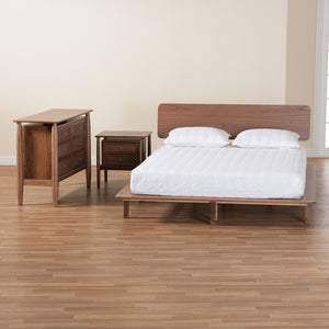 Baxton Studio Baxton Studio Alyssa Japandi Walnut Brown Bedroom Set - Modern Minimalist Design & Storage Solutions Queen 3-Piece SW8598-Walnut-3PC Queen Bedroom set