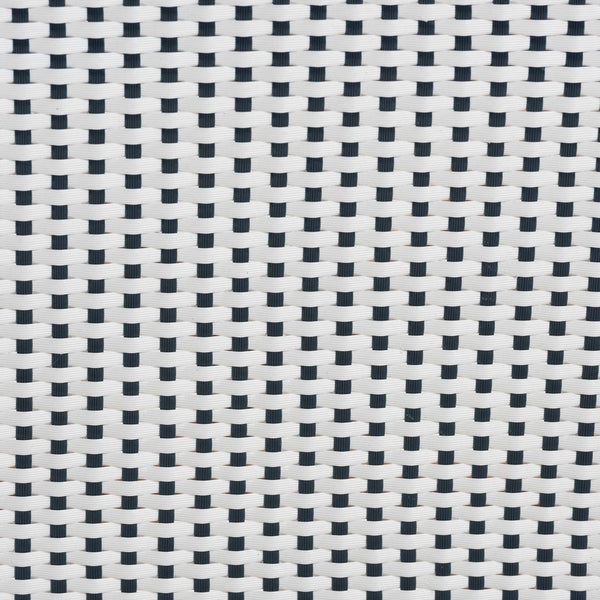 Baxton Studio bali Genica Classic French Bistro Chair - Two-Tone Navy & White Weaving, Natural Rattan Elegance DC613-Rattan-Navy/White-DC No Arm