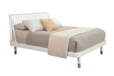 IDEAZ White Marshmallow Slat Back Platform Bed White 1395APB
