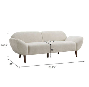 English Elm 83.5 In. Three Seat Boucle Sofa with Looped Texture and Lumbar Support for Living Rooms N773IS00035B