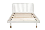 IDEAZ White Marshmallow Slat Back Platform Bed White 1396APB