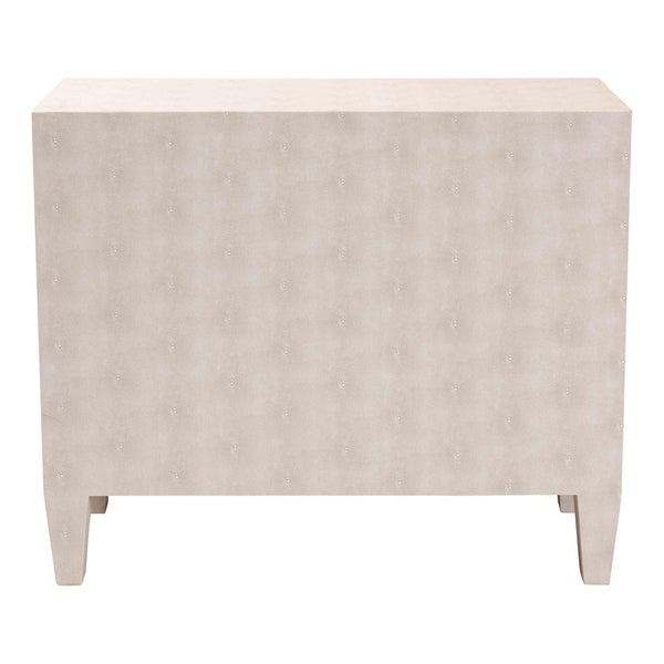 Baxton Studio Baxton Studio Leyna Modern Beige Faux Shagreen 3-Drawer Cabinet for Chic Storage & Style JY24A040-Beige Faux Shagreen-Cabinet