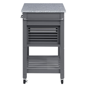 OSP Home Furnishings Stafford Kitchen Cart Grey