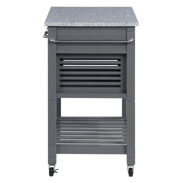 OSP Home Furnishings Stafford Kitchen Cart Grey