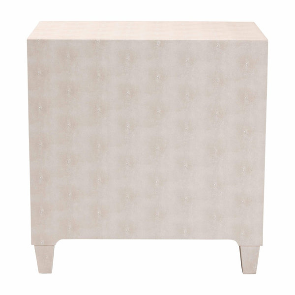 Baxton Studio Baxton Studio Nira Modern Beige Faux Shagreen Cabinet – Chic 3-Drawer Storage for Stylish Spaces JY24A042-Beige Faux Shagreen-Cabinet
