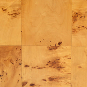 Baxton Studio bali Netra 6-Drawer Dresser in Modern Natural Burl Wood – Unique Design with Ample Storage Space KL-1571-Natural Burl Op1-Ebony-6DW-Dresser-BOXED