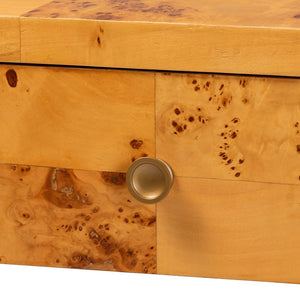 Baxton Studio bali Bali Netra Modern Console Table - Handcrafted Natural Burl Wood with Unique Storage & Display Options KL-1572-Natural Burl Op1-Ebony-3DW-Console Table-BOXED