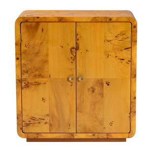 Baxton Studio bali Modern Natural Burl Wood Storage Cabinet - Handcrafted, Unique Design for Clutter-Free Living Spaces KL-1573-Natural Burl Op1-Ebony-Sideboard-BOXED