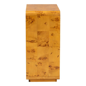 Baxton Studio bali Modern Natural Burl Wood Storage Cabinet - Handcrafted, Unique Design for Clutter-Free Living Spaces KL-1573-Natural Burl Op1-Ebony-Sideboard-BOXED