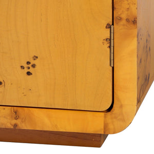 Baxton Studio bali Modern Natural Burl Wood Storage Cabinet - Handcrafted, Unique Design for Clutter-Free Living Spaces KL-1573-Natural Burl Op1-Ebony-Sideboard-BOXED
