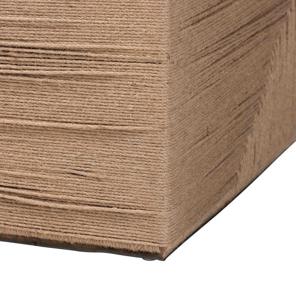 Baxton Studio bali Nakita Japandi Natural Jute Coffee Table – Handcrafted, Versatile Design for Modern Living Spaces F242-FT2-Coffee Table