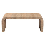 bali & pari Eviana Japandi Natural Seagrass Waterfall Coffee Table