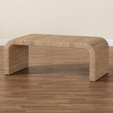 bali & pari Eviana Japandi Natural Seagrass Waterfall Coffee Table