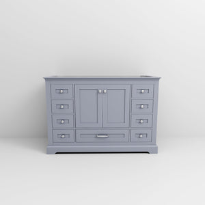 English Elm Dark Grey Single-Sink Vanity 48" W - Modern Design With Soft-Close Doors, Ample Storage & Durability B2731P258210