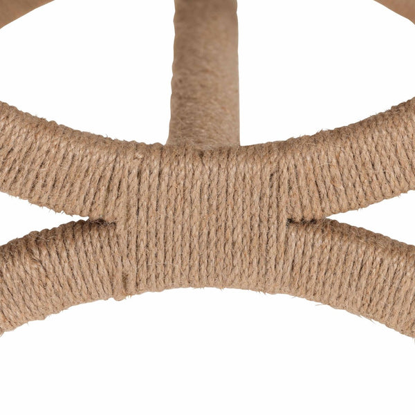 Baxton Studio bali Maliyah Japandi Jute Ottoman - Handcrafted Hourglass Design with Plush Cushion for Cozy Spaces F242-FT21-Ottoman