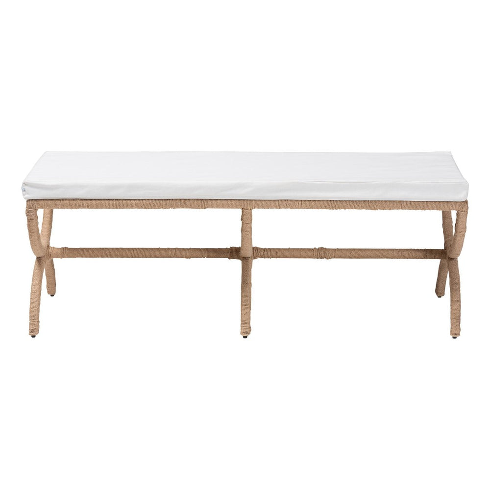 Baxton Studio bali Maliyah Japandi Natural Jute Accent Bench – Stylish, Handcrafted Seating for Modern Spaces F242-FT22-Bench