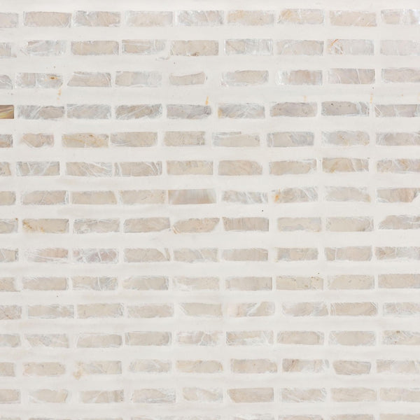 Baxton Studio bali Carlyn 3-Piece Coastal Accent Table Set - Beige & White Mother of Pearl Capiz Shell Elegance F242-FT19-3PC-Table Set