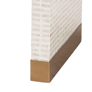 Baxton Studio bali Coastal Elegance: Carlyn Capiz Shell End Table - Handcrafted Modern Design for Any Space F242-FT19-Side Table