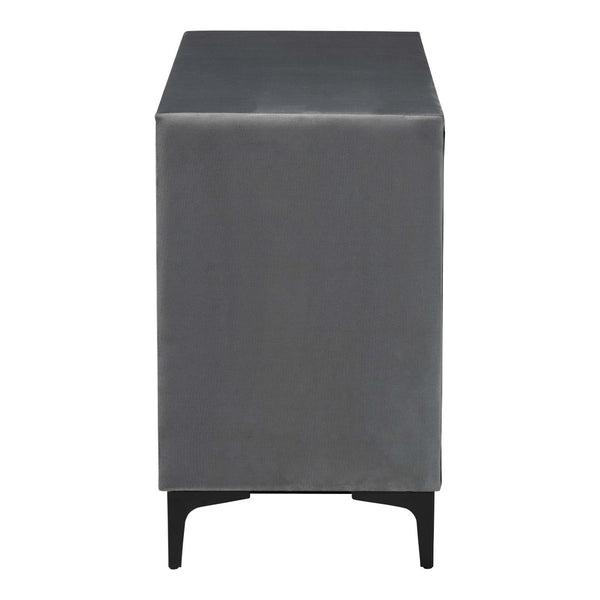 Baxton Studio Baxton Studio Etienne Velvet Dresser in Slate Grey - Modern 6-Drawer Storage & Stylish Design BBT2047 A3-Dark Grey-Dresser