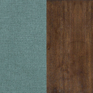 English Elm Laggarhem Turquoise Convertible Tufted Back Upholstered Sofa Bed with Linen-Look Fabric & Walnut Legs B062P357817