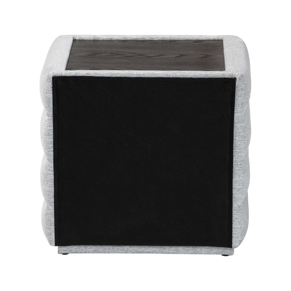 Baxton Studio Baxton Studio Cadmus Modern Light Grey Nightstand – Stylish Channel-Tufted Design & 2-Drawer Storage BBT3224.11 A1-Light Grey-NS