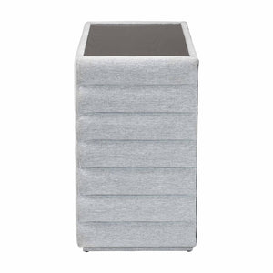 Baxton Studio Baxton Studio Cadmus Light Grey Channel-Tufted Dresser with 4 Drawers for Stylish Bedroom Storage BBT2053.11 A1-Light Grey-Dresser