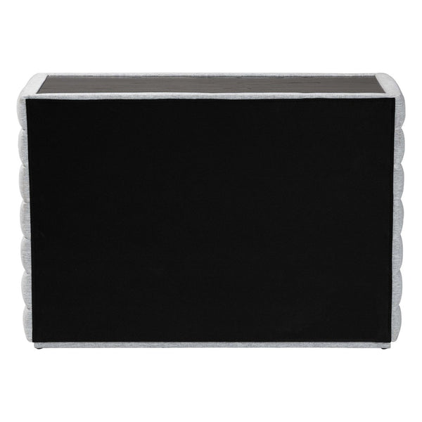 Baxton Studio Baxton Studio Cadmus Light Grey Channel-Tufted Dresser with 4 Drawers for Stylish Bedroom Storage BBT2053.11 A1-Light Grey-Dresser