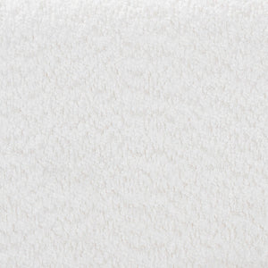 Baxton Studio Baxton Laria Plush King Size 5-Piece Bedroom Set in Soft White Teddy-Bear Fabric for Modern Elegance BBT61176 A1-White-King 5PC Bedroom Set