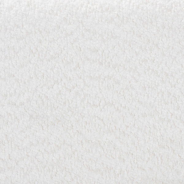 Baxton Studio Baxton Laria Plush King Size 5-Piece Bedroom Set in Soft White Teddy-Bear Fabric for Modern Elegance BBT61176 A1-White-King 5PC Bedroom Set