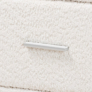 Baxton Studio Baxton Studio Laria Plush White Teddy-Bear Fabric 6-Drawer Dresser for Modern Elegant Spaces BBT2054 A1-White-Dresser