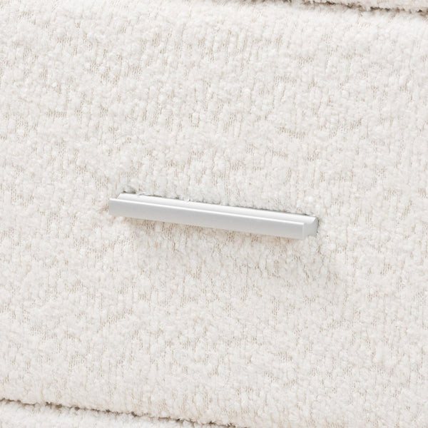 Baxton Studio Baxton Studio Laria Plush White Teddy-Bear Fabric 6-Drawer Dresser for Modern Elegant Spaces BBT2054 A1-White-Dresser