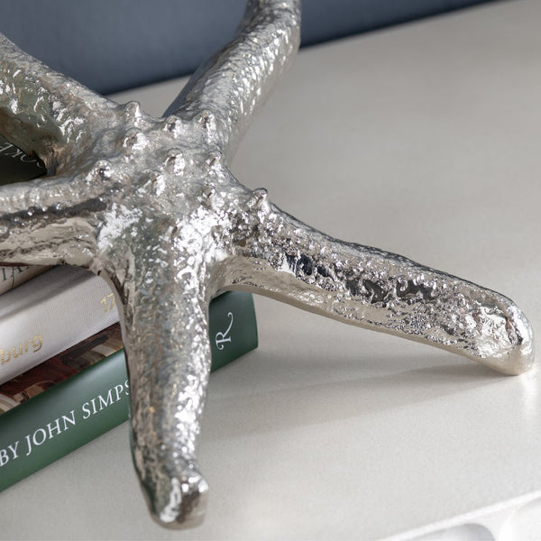 Crestview Collection Silver Starfish - Elegant Coastal-inspired Accessory From Crestview, Handcrafted In India For Your Home   Cvden061