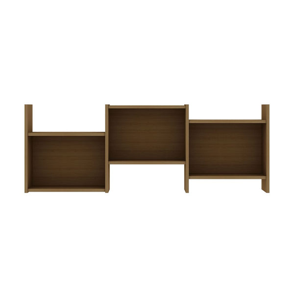 Manhattan Comfort Hampton Mid-Century Modern Wall Décor Shelves Maple Cream 13PMC5