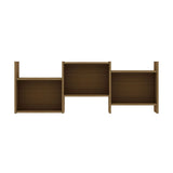 Manhattan Comfort Hampton Mid-Century Modern Wall Décor Shelves Maple Cream 13PMC5