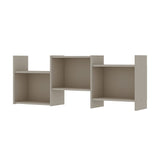 Manhattan Comfort Hampton Mid-Century Modern Wall Décor Shelves Off White 13PMC6