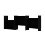 Manhattan Comfort Hampton Mid-Century Modern Wall Décor Shelves Black 13PMC70