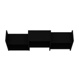 Manhattan Comfort Hampton Mid-Century Modern Wall Décor Shelves Black 13PMC70