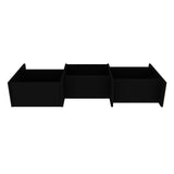 Manhattan Comfort Hampton Mid-Century Modern Wall Décor Shelves Black 13PMC70