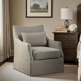 Martha Stewart London Farm House Skirted Swivel Chair MT103-1198 Tan Multi