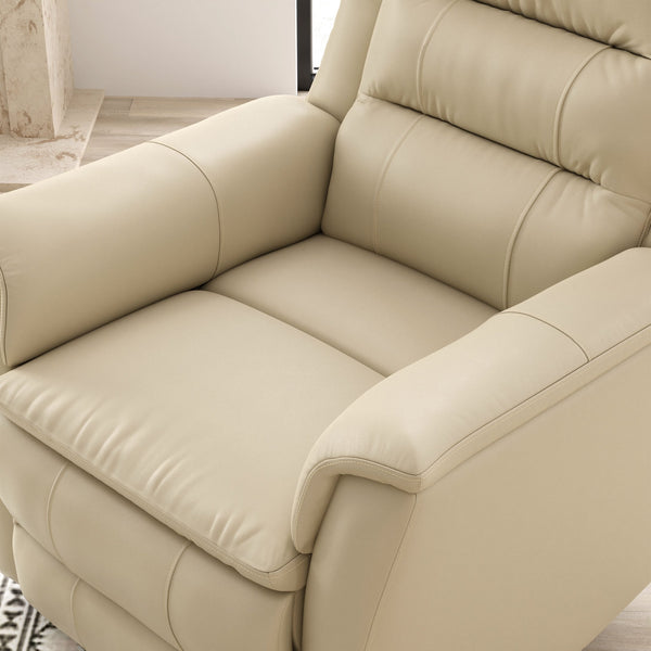 English Elm Global Home Swivel Glider Recliner In Madras Eggshell Leather - Ultimate Comfort & Style For Any Room B339P333955