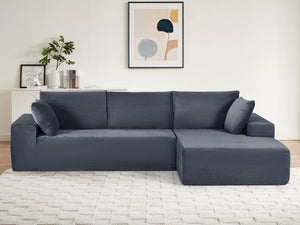 English Elm Cozyform Convertible Sectional Sofa - Soft Corduroy, No Assembly, Modern Design, Comfy & Versatile! B2735P359712