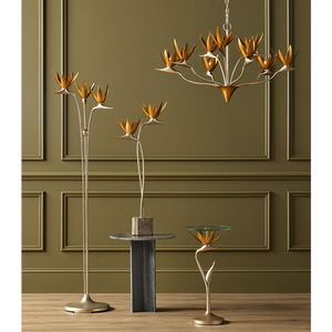 Paradiso Contemporary Gold & Silver Table Lamp Inspired by Nature - Elegant Design for Your Space