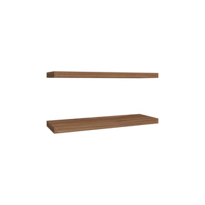 English Elm Floating Shelves - Elegant Mahogany Finish, Space-Saving Design, Perfect For Modern Home Décor B097P250920