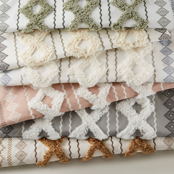 English Elm 1 Cotton Printed Window Panel Chenille Stripe Lined Bohemian Farmhouse Curtain B035P496604