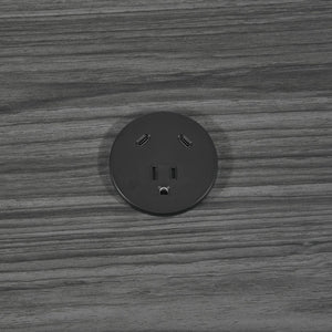 OSP Home Furnishings Grommer 65w Usb-c Grommet Charger for Desks with Tool-free Plug-and-play Setup Black PM7102B
