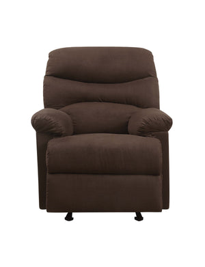 English Elm Chocolate Glider Recliner Smooth Motion Pillow-Top Arms Microfiber Comfort Firm Support Modern Style B062P215430