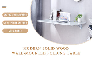 English Elm Laundry Wall-Mounted Folding Table - Space-Saving Workstation For Home, Garage, Office & More! W3226P278936