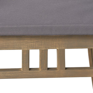 English Elm Christopher Knight Home® - Outdoor Wooden Dining Chairs Set of 2 with Water-Resistant Cream Cushions, Handcrafted Acacia Frames, Durable Outdoor Style Grey 65491.00GRY